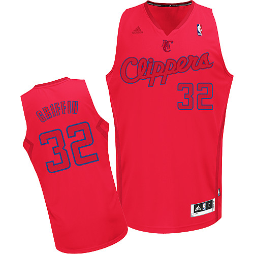 NBA Los Angeles Clippers 32 Blake Griffin Big Color Fashion Swingman Christmas Day Red Jersey